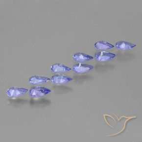 Tanzanite Gemstones in 5.1 x 3.2 mm Size for Sale, Tanzanite Stones in Intense Violet Blue Color