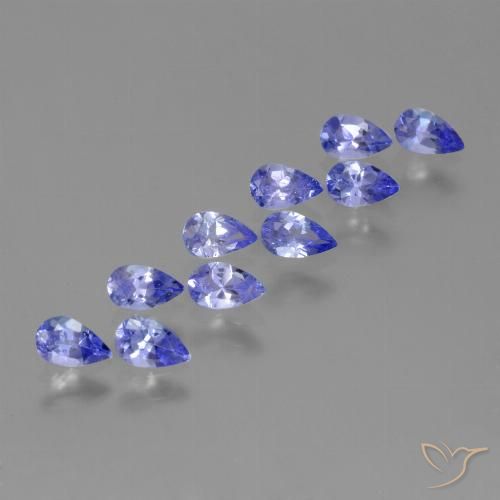 2.09ctw Natural Intense Violet Blue Tanzanite, Pear Shape, VS