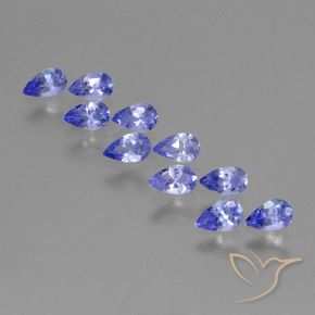 2.09 ctw Blue Tanzanite Stones, Natural Tanzanite in Pear Facet Shape for Sale