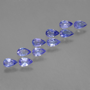 Intense Violet Blue Танзанит Камень - 0.2ct Фасетная Груша (ID: 454015)