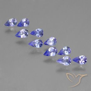 1.98 ctw Blue Tanzanite Stones, Natural Tanzanite in Pear Facet Shape for Sale