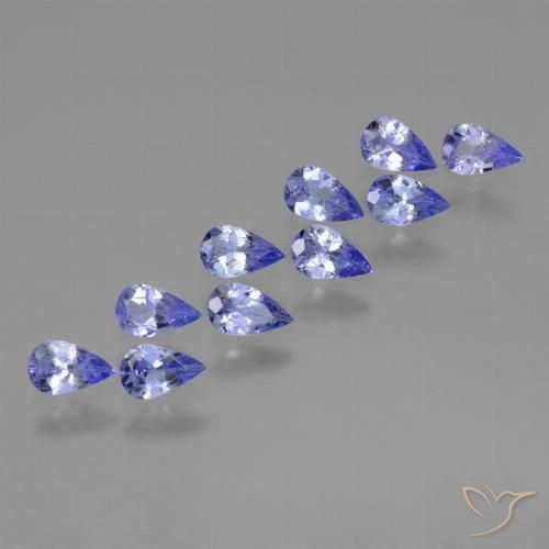 1.96ctw Natural Intense Violet Blue Tanzanite, Pear Shape, VS