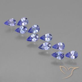1.96 ctw Blue Tanzanite Stones, Natural Tanzanite in Pear Facet Shape for Sale