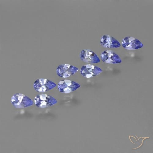 2.21ctw Natural Intense Violet Blue Tanzanite, Pear Shape, VS