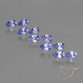 2.21 ctw Blue Tanzanite Stones, Natural Tanzanite in Pear Facet Shape for Sale