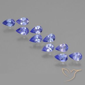 1.99 ctw Blue Tanzanite Stones, Natural Tanzanite in Pear Facet Shape for Sale