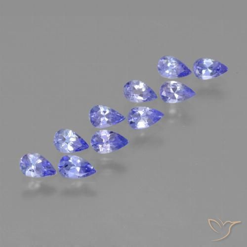 2.00ctw Natural Intense Violet Blue Tanzanite, Pear Shape, VS