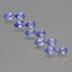 3.06 ctw Blue Tanzanite Stones, Natural Tanzanite in Pear Facet Shape for Sale
