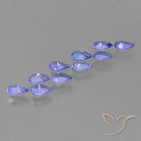 Tanzanite Gemstones in 5.6 x 3.8 mm Size for Sale, Tanzanite Stones in Intense Violet Blue Color