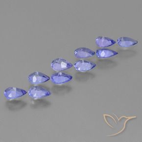 Tanzanite Gemstones in 5 x 3.7 mm Size for Sale, Tanzanite Stones in Intense Violet Blue Color