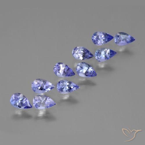2.60ctw Natural Intense Violet Blue Tanzanite, Pear Shape, VS