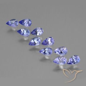 2.60 ctw Blue Tanzanite Stones, Natural Tanzanite in Pear Facet Shape for Sale