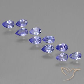 1.88 ctw Blue Tanzanite Stones, Natural Tanzanite in Pear Facet Shape for Sale