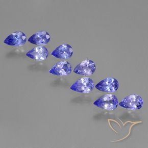 3.77 ctw Blue Tanzanite Stones, Natural Tanzanite in Pear Facet Shape for Sale