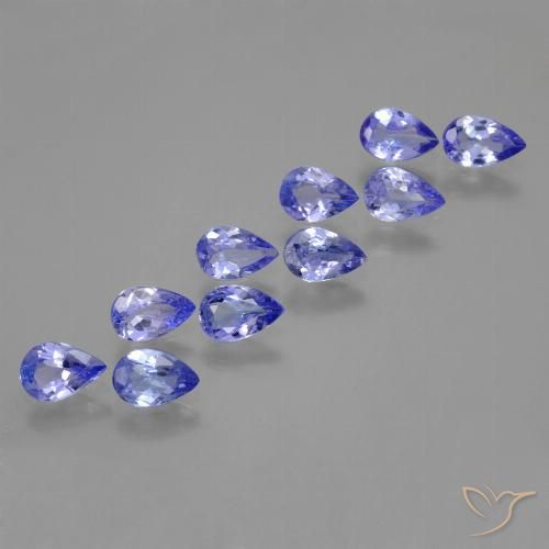 3.65ctw Natural Intense Violet Blue Tanzanite, Pear Shape, VS