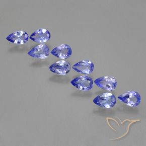 3.65 ctw Blue Tanzanite Stones, Natural Tanzanite in Pear Facet Shape for Sale