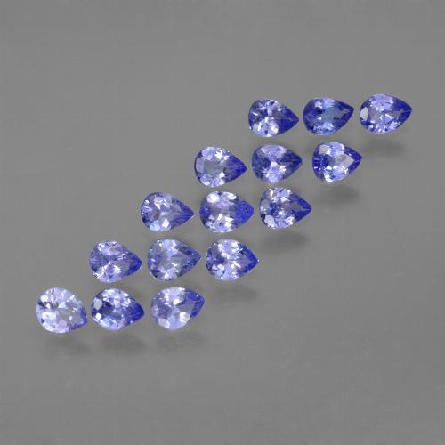 Intense Violet Blue Tanzanite Gem - 0.2ct Pear Facet (ID: 454068)
