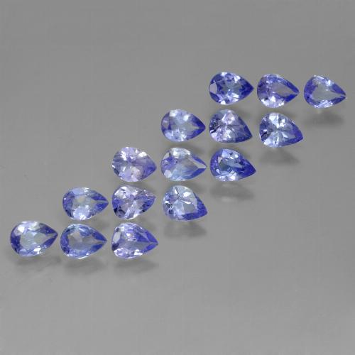 Azul violeta intenso Tanzanita Gema - 0.2ct Corte en forma de pera (ID: 454069)