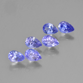 2.46 ctw Blue Tanzanite Stones, Natural Tanzanite in Pear Facet Shape for Sale