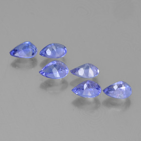 Tanzanite Gemstones in 5.7 x 3.9 mm Size for Sale, Tanzanite Stones in Electric Blue Color