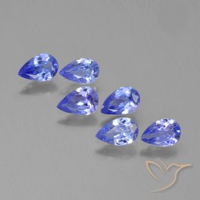 1.90 ctw Blue Tanzanite Stones, Natural Tanzanite in Pear Facet Shape for Sale