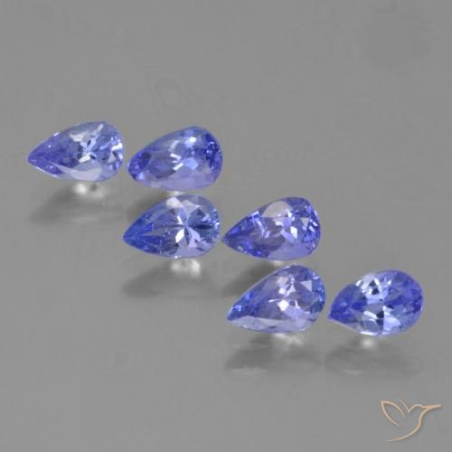 2.66 ctw Blue Tanzanite Stones, Natural Tanzanite in Pear Facet Shape for Sale