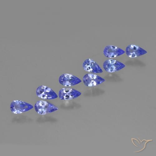 1.72 ctw Blue Tanzanite Stones, Natural Tanzanite in Pear Facet Shape for Sale