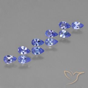 1.86 ctw Blue Tanzanite Stones, Natural Tanzanite in Pear Facet Shape for Sale