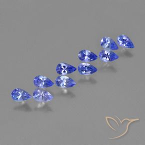 2.07 ctw Blue Tanzanite Stones, Natural Tanzanite in Pear Facet Shape for Sale