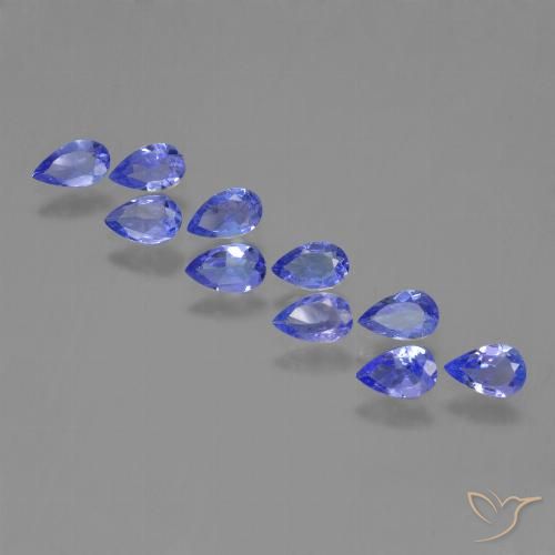 1.96ctw Natural Intense Violet Blue Tanzanite, Pear Shape, VS