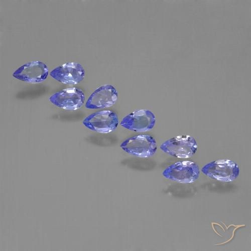 1.89ctw Natural Intense Violet Blue Tanzanite, Pear Shape, VS
