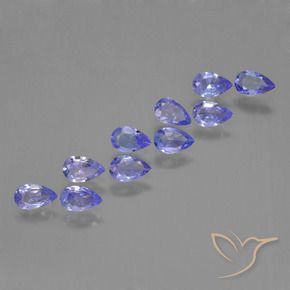 1.89 ctw Blue Tanzanite Stones, Natural Tanzanite in Pear Facet Shape for Sale