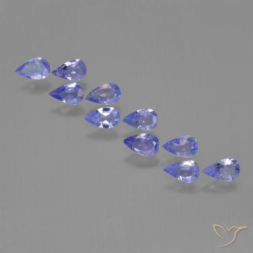 1.80ctw Natural Intense Violet Blue Tanzanite, Pear Shape, VS