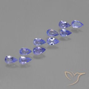 1.80 ctw Blue Tanzanite Stones, Natural Tanzanite in Pear Facet Shape for Sale