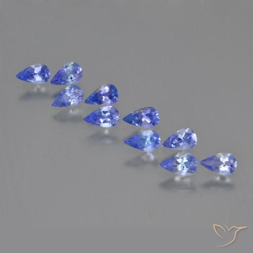 1.93ctw Natural Intense Violet Blue Tanzanite, Pear Shape, VS