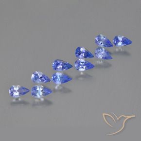 1.93 ctw Blue Tanzanite Stones, Natural Tanzanite in Pear Facet Shape for Sale