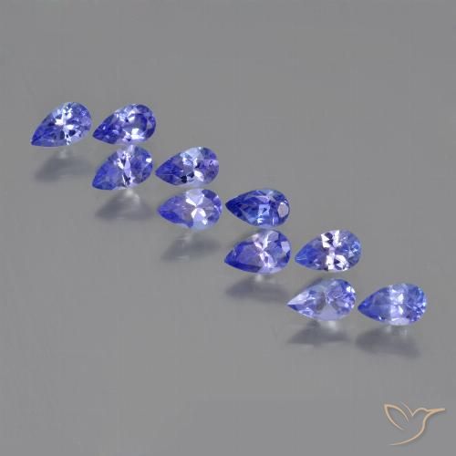 2.54ctw Natural Deep Violet Blue Tanzanite, Pear Shape, VS