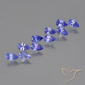 2.54 ctw Blue Tanzanite Stones, Natural Tanzanite in Pear Facet Shape for Sale