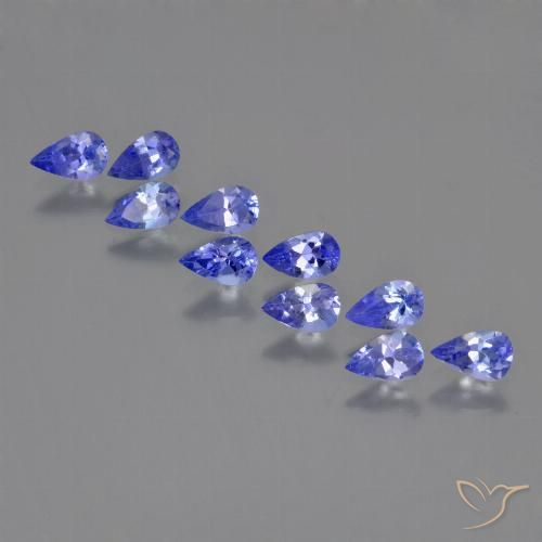 2.24ctw Natural Deep Violet Blue Tanzanite, Pear Shape, VS