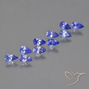 2.24 ctw Blue Tanzanite Stones, Natural Tanzanite in Pear Facet Shape for Sale
