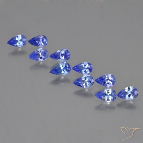 2.18ctw Natural Deep Violet Blue Tanzanite, Pear Shape, VS