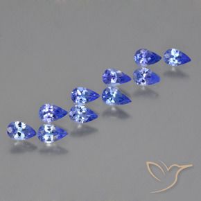 2.18 ctw Blue Tanzanite Stones, Natural Tanzanite in Pear Facet Shape for Sale