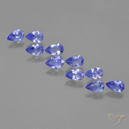 2.25ctw Natural Intense Violet Blue Tanzanite, Pear Shape, VS