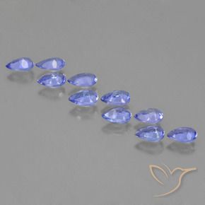 Tanzanite Gemstones in 5.2 x 3.2 mm Size for Sale, Tanzanite Stones in Intense Violet Blue Color