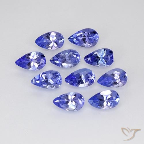 2.19ctw Natural Deep Violet Blue Tanzanite, Pear Shape, VS