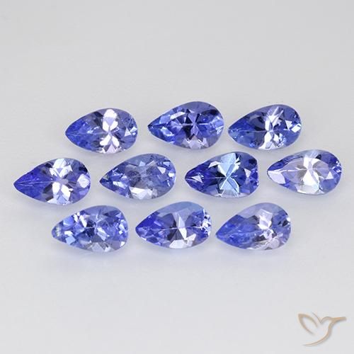 2.19 ctw Blue Tanzanite Stones, Natural Tanzanite in Pear Facet Shape for Sale