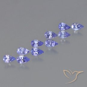 2.06 ctw Blue Tanzanite Stones, Natural Tanzanite in Pear Facet Shape for Sale