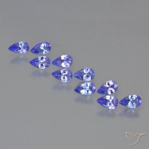 2.05ctw Natural Intense Violet Blue Tanzanite, Pear Shape, VS