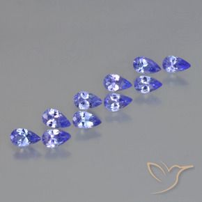 2.05 ctw Blue Tanzanite Stones, Natural Tanzanite in Pear Facet Shape for Sale