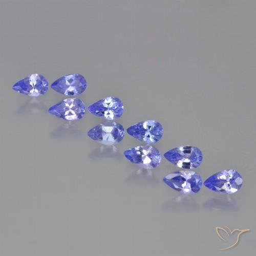 2.51ctw Natural Intense Violet Blue Tanzanite, Pear Shape, VS